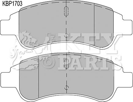 Key Parts KBP1703 - Комплект спирачно феродо, дискови спирачки vvparts.bg