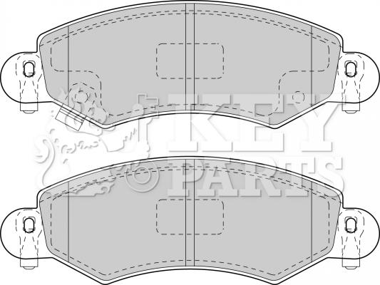 Key Parts KBP1713 - Комплект спирачно феродо, дискови спирачки vvparts.bg