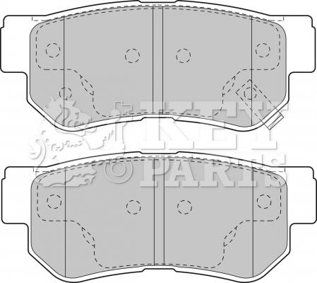 Key Parts KBP1787 - Комплект спирачно феродо, дискови спирачки vvparts.bg