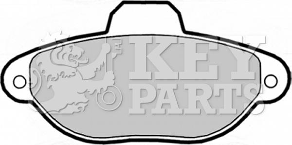 Key Parts KBP1738 - Комплект спирачно феродо, дискови спирачки vvparts.bg