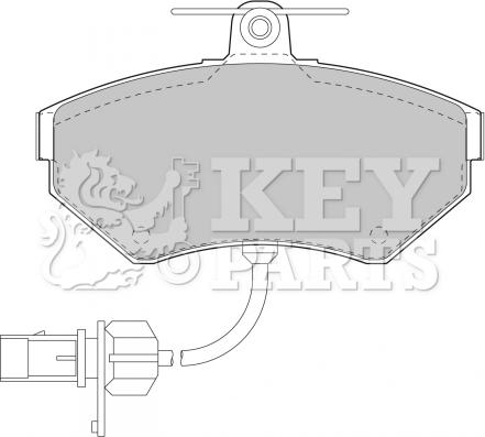 Key Parts KBP1733 - Комплект спирачно феродо, дискови спирачки vvparts.bg