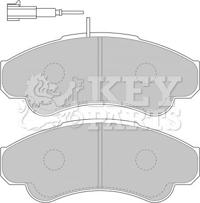 Key Parts KBP1779 - Комплект спирачно феродо, дискови спирачки vvparts.bg