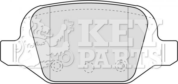 Key Parts KBP1775 - Комплект спирачно феродо, дискови спирачки vvparts.bg