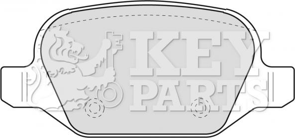 Key Parts KBP1776 - Комплект спирачно феродо, дискови спирачки vvparts.bg