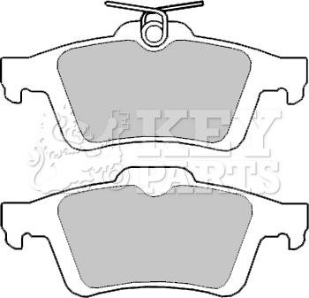 Key Parts KBP2403 - Комплект спирачно феродо, дискови спирачки vvparts.bg