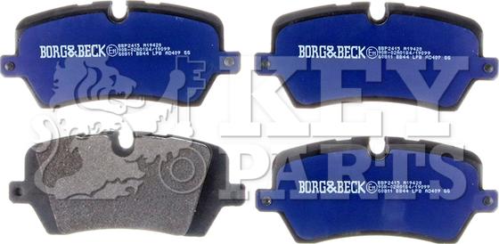 Key Parts KBP2415 - Комплект спирачно феродо, дискови спирачки vvparts.bg