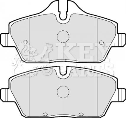 Key Parts KBP2051 - Комплект спирачно феродо, дискови спирачки vvparts.bg