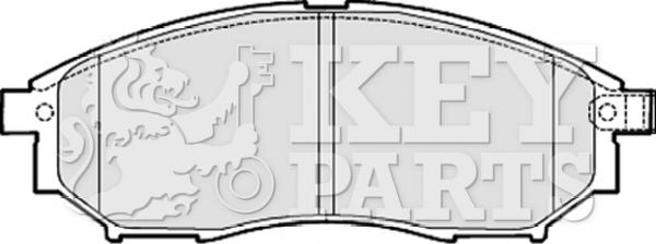 Key Parts KBP2060 - Комплект спирачно феродо, дискови спирачки vvparts.bg