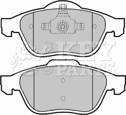 Key Parts KBP2016 - Комплект спирачно феродо, дискови спирачки vvparts.bg