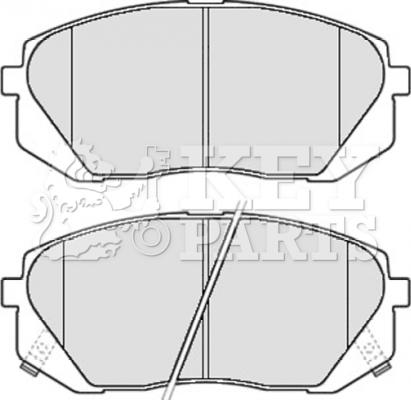 Key Parts KBP2081 - Комплект спирачно феродо, дискови спирачки vvparts.bg