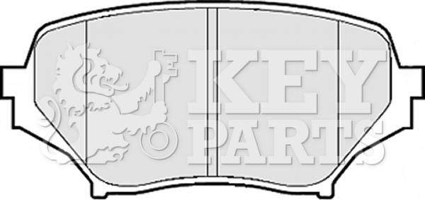 Key Parts KBP2075 - Комплект спирачно феродо, дискови спирачки vvparts.bg