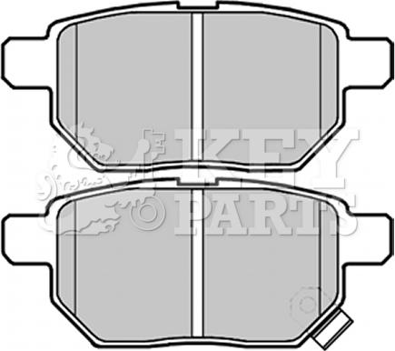 Key Parts KBP2070 - Комплект спирачно феродо, дискови спирачки vvparts.bg