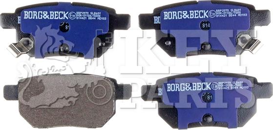 Key Parts KBP2070 - Комплект спирачно феродо, дискови спирачки vvparts.bg