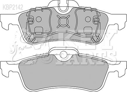 Key Parts KBP2142 - Комплект спирачно феродо, дискови спирачки vvparts.bg