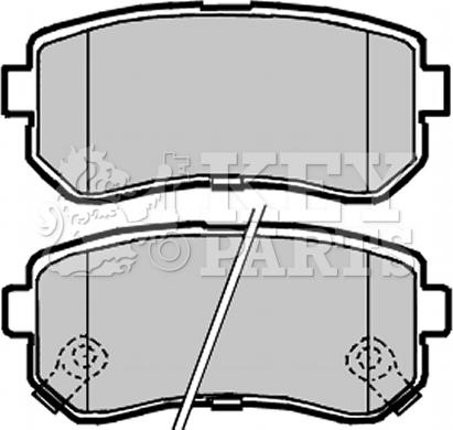 Key Parts KBP2104 - Комплект спирачно феродо, дискови спирачки vvparts.bg