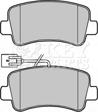 Key Parts KBP2267 - Комплект спирачно феродо, дискови спирачки vvparts.bg