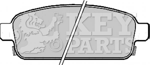 Key Parts KBP2214 - Комплект спирачно феродо, дискови спирачки vvparts.bg