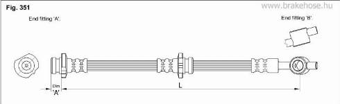 KK95KFT FT0387 - Спирачен маркуч vvparts.bg