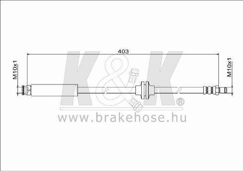 KK95KFT FT1548 - Спирачен маркуч vvparts.bg