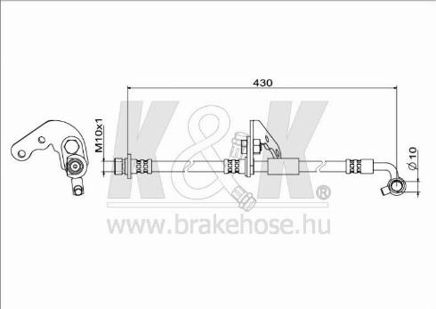 KK95KFT FT1530 - Спирачен маркуч vvparts.bg