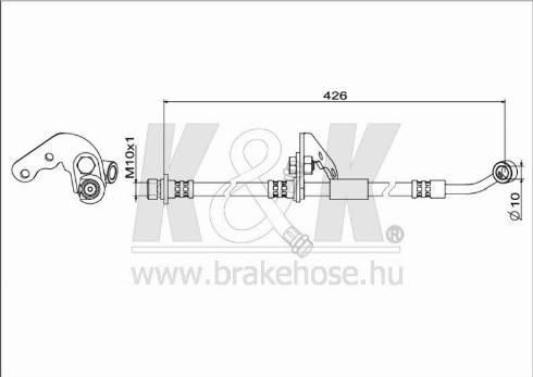 KK95KFT FT1067 - Спирачен маркуч vvparts.bg