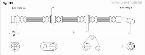 KK95KFT FT3500 - Спирачен маркуч vvparts.bg