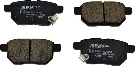Klaxcar France 24943z - Комплект спирачно феродо, дискови спирачки vvparts.bg