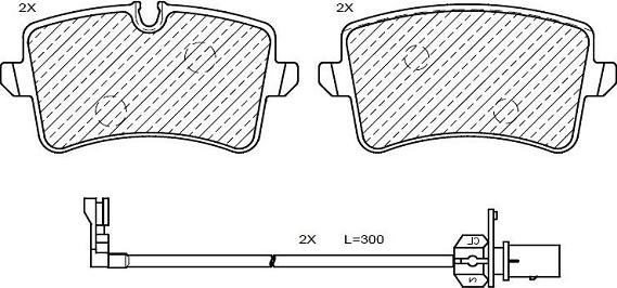 Klaxcar France 24956z - Комплект спирачно феродо, дискови спирачки vvparts.bg