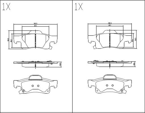 Klaxcar France 24645z - Комплект спирачно феродо, дискови спирачки vvparts.bg