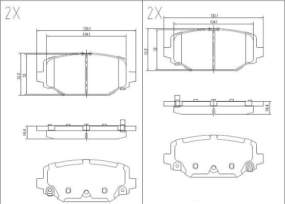 Klaxcar France 24646z - Комплект спирачно феродо, дискови спирачки vvparts.bg