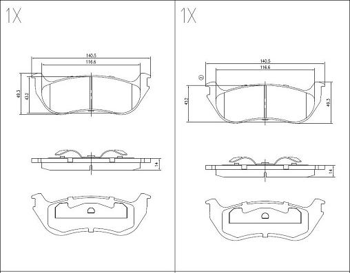 Klaxcar France 24616z - Комплект спирачно феродо, дискови спирачки vvparts.bg