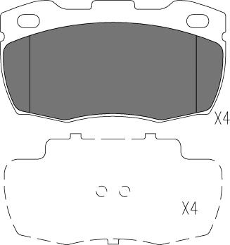 Klaxcar France 24096z - Комплект спирачно феродо, дискови спирачки vvparts.bg