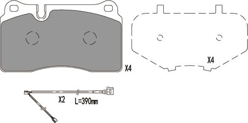 Klaxcar France 24093z - Комплект спирачно феродо, дискови спирачки vvparts.bg