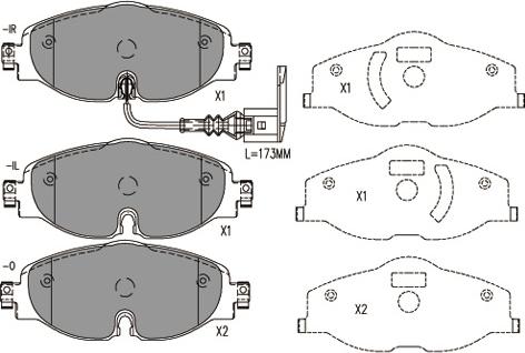 Klaxcar France 24079z - Комплект спирачно феродо, дискови спирачки vvparts.bg