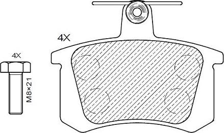 Klaxcar France 24843z - Комплект спирачно феродо, дискови спирачки vvparts.bg