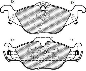 Klaxcar France 24827z - Комплект спирачно феродо, дискови спирачки vvparts.bg