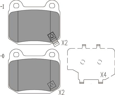 Klaxcar France 24878z - Комплект спирачно феродо, дискови спирачки vvparts.bg