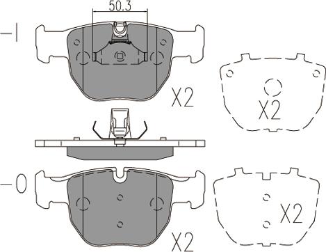 Klaxcar France 24794z - Комплект спирачно феродо, дискови спирачки vvparts.bg