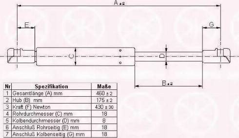 Klokkerholm 55147100 - Газов амортисьор, багажно / товарно пространство vvparts.bg