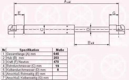 Klokkerholm 50327101 - Газов амортисьор, багажно / товарно пространство vvparts.bg