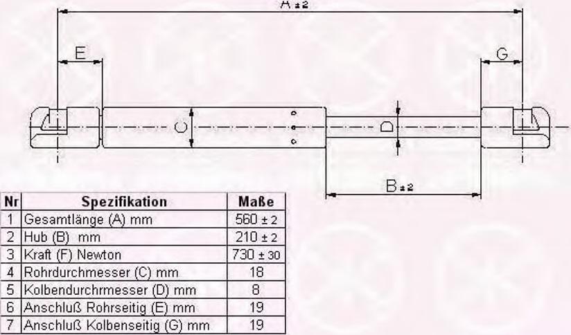 Klokkerholm 60517102 - Газов амортисьор, багажно / товарно пространство vvparts.bg