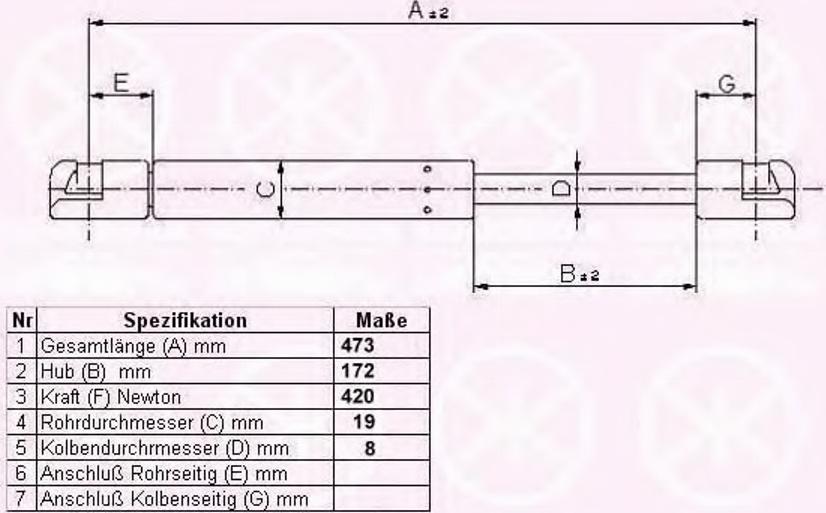 Klokkerholm 11067100 - Газов амортисьор, багажно / товарно пространство vvparts.bg