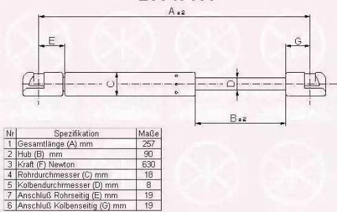 Klokkerholm 25547105 - Газов амортисьор, багажно / товарно пространство vvparts.bg