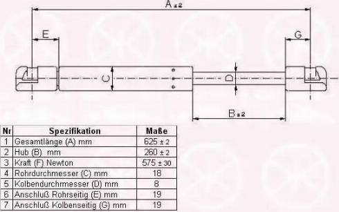 Klokkerholm 25647100 - Газов амортисьор, багажно / товарно пространство vvparts.bg