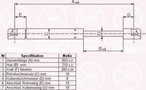 Klokkerholm 20087100 - Газов амортисьор, багажно / товарно пространство vvparts.bg