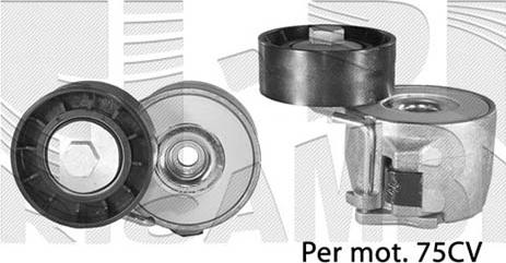 KM International FI11520 - Ремъчен обтегач, пистов ремък vvparts.bg