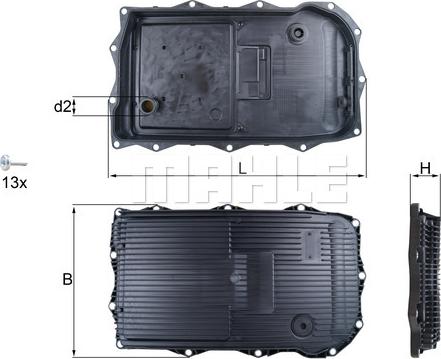 KNECHT HX 184 KIT - Маслена вана (картер), автоматична трансмисия vvparts.bg