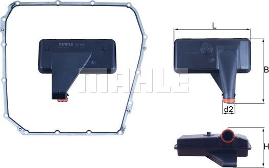 KNECHT HX 185D - Хидравличен филтър, автоматична предавателна кутия vvparts.bg