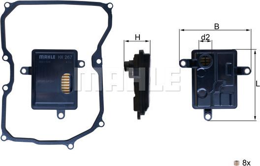 KNECHT HX 267D - Хидравличен филтър, автоматична предавателна кутия vvparts.bg