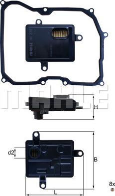 KNECHT HX 275D - Хидравличен филтър, автоматична предавателна кутия vvparts.bg